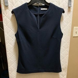 MM LaFleur Navy V-neck Top